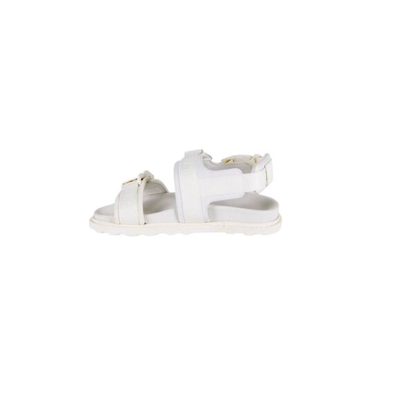 $775 NIB Bottega Veneta Textile Leather Strap Open Toe Sandals White 41(8)